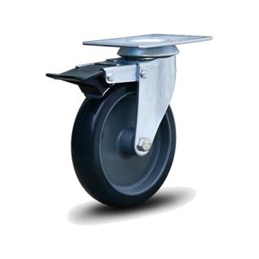 Imagem de Rodízio Linha BP Placa 4" 101mm Anti Risco Móveis 65kg Com Freio - Col