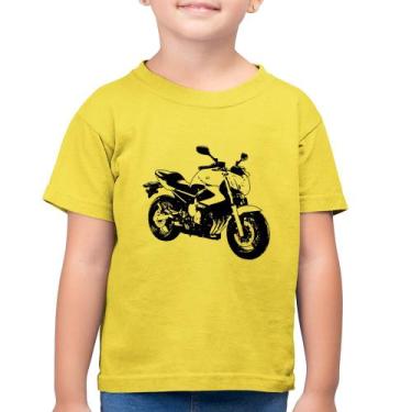 Imagem de Camiseta Algodão Infantil Moto XJ6 N Art - Foca na Moda, Amarelo canár