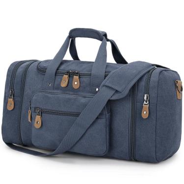 Imagem de Mochila Gonex Canvas 50L expansível para viagens azul