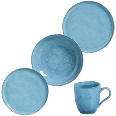 Imagem de Aparelho de Jantar Cerâmica Stoneware Bio Breeze 16 peças Porto Brasil