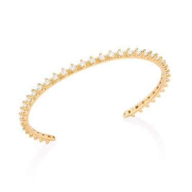 Imagem de Bracelete rommanel banhado ouro 18k fino cravejado por 39 zircônias 55
