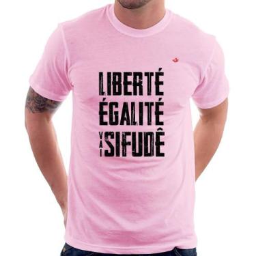 Imagem de Camiseta Liberté, Égalité, Vai sifudê - Foca na Moda, Rosa bebê, P