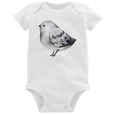 Imagem de Body Bebê Pássaro Arte - Foca na Moda, Branco, P