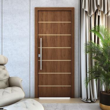 Imagem de Kit 4 Portas De Madeira Frisada U.V  210cm x 90cm - R50VL