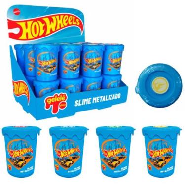 Imagem de Slime metalizado 180g - hot wheels - sortido -doce brinquedo