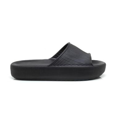 Imagem de Chinelo Nuvem Slide Ortopédico Feminino Original Conforto (Preto, BR, Adulto, Faixa Numérico, 35, 36)
