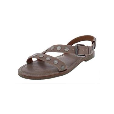 Imagem de FRYE Sand lia feminina de couro Morgan martelada plana