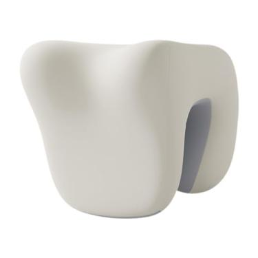 Imagem de Zialofi Travesseiro de, suporte do pescoço para cadeira de escritório, almofada ergonômica do travesseiro de repouso no pescoço, travesseiro de apoio, Bege E Cinza Claro