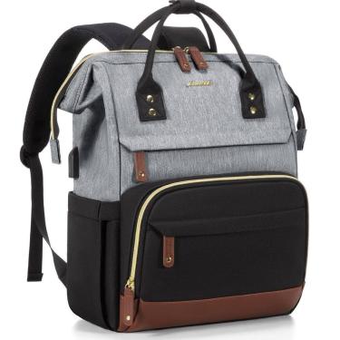 Imagem de Mochila para laptop LOVEVOOK para mulheres de 15,6" com porta USB à prova d`água