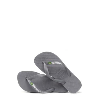 Imagem de Chinelo Brasil, Havaianas, Adulto Unissex, Cinza Aço, 33/34