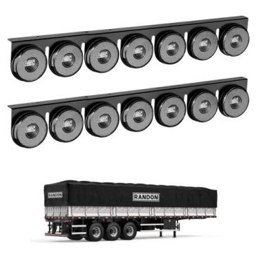 Imagem de 2 Lanternas 7 Marias Randon LED Cristal 85mm Saída Fios - DW Component