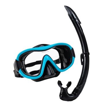 Imagem de UGPLM Conjunto de snorkel, máscara de mergulho, óculos de natação confortáveis ​​de snorkel, óculos de natação para snorkeling subaquático, mergulho, Ciano