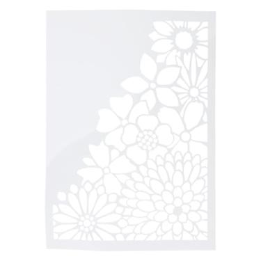 Imagem de HYROOY Pasta de gravação de fundo de flores para fazer cartões, molde de molde de plástico floral para álbum de fotos, álbum de fotos, papel de plástico