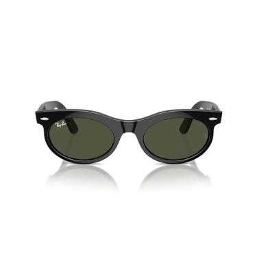 Imagem de Óculos de Sol Ray-Ban Wayfarer Oval 0RB2242 901/31 Tam 53 / Preto - Lentes Verde