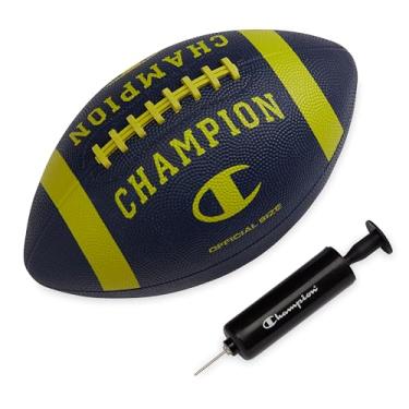 Imagem de Champion Blitz Football (oficial, azul medieval/prímula noturna), futebol para todos os climas, aderência aprimorada, capa de borracha durável e cadarços moldados, para esportes ao ar livre e