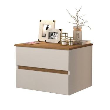 Imagem de Mesa De Cabeceira Suspensa Tóquio 2 Gavetas Criado Flutuante Para Quar