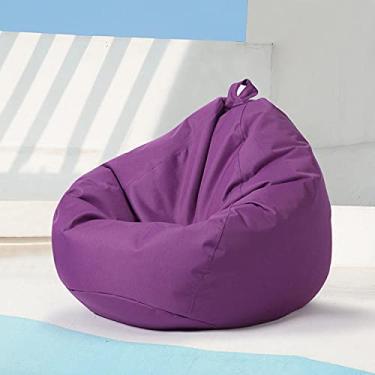 Imagem de Sofá Lazy Bean Bag Moda Simples Outdoor Dabozorative Hair Lage Sofá-Roxo_80 90 cm (incluindo apenas jaqueta)