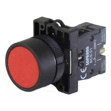 Imagem de Botão pulsador plástico bps soprano 05141.0500, VERMELHO