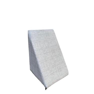 Imagem de Travesseiro Ortopédico Cunha de Encosto Anti-Refluxo Repouso Leitura Pós Cirúrgico Triangular Com Capa(Cinza)