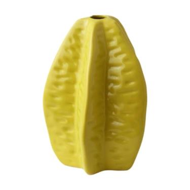 Imagem de XLWLLNJ Vaso de frutas de vaso de flores cerâmica, Amarelo