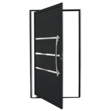Imagem de Porta Pivotante Lambril Evolution Com Puxador Super 210cm X 120cm Brimak Preto
