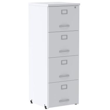 Imagem de Armário De Arquivo Oficio Pe25 Pandin 45,70 Cm (Largura) Em Mdp Liso Branco 4 Gavetas