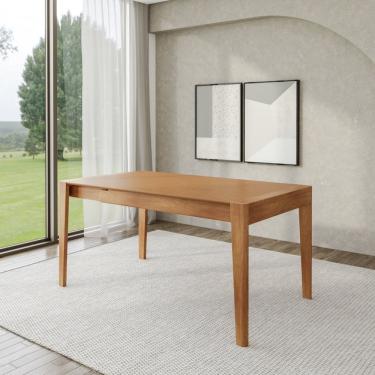 Imagem de Mesa Extensível Retangular De 1,20m A 1,60m Tarsila Yescasa Champagne
