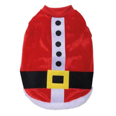 Imagem de Roupa Pet Noel Vermelho E Branco 32cm