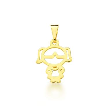 Imagem de Pingente Filhos A Laser Banhado A Ouro 18k Menina