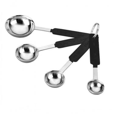 Imagem de Conjunto De Colheres Medidoras Em Inox ônix 4 Peças - Mimo