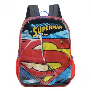 Imagem de Mochila De Costas Infantil Escolar Herói Superman Vermelho