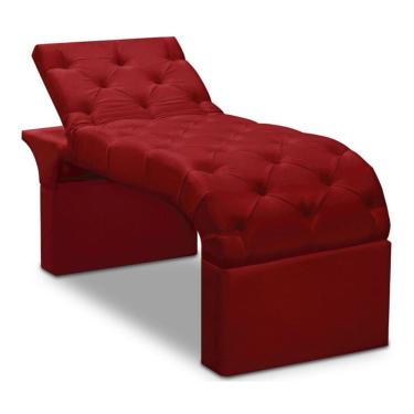 Imagem de Maca Estofada Estética Cílios Regulável Spa Suede Ana vermelho