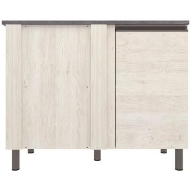 Imagem de Balcão De Canto Bartira Cristal Mdp 15mm Com 1 Porta Freixo