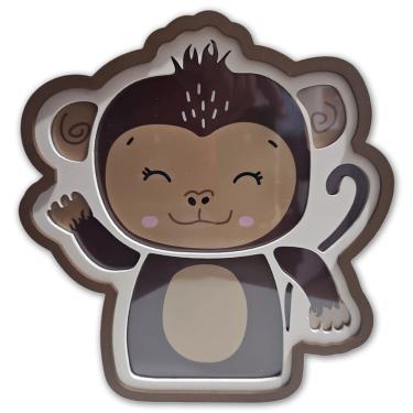 Imagem de Luminária De Mesa Placa Painel Infantil Animaizinhos Decor Macaquinho