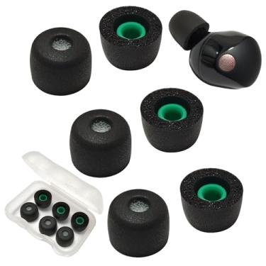 Imagem de Luckvan Ponteiras De Espuma Viscoelástica Para Fones Ouvido Substituição Sony Wf-1000Xm5, Encaixe Em Estojo, 3 Pares, Preto Médio