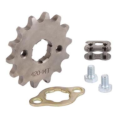 Imagem de WOOSTAR Motocicleta 420-14T Roda dentada dianteira 20 mm para 50cc 70cc 90cc 110cc 125cc Dirt Pit Bike Mini Bike ATV 4 Wheeler Moped