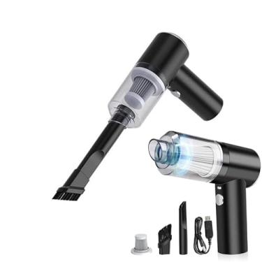 Imagem de Aspirador Portátil Automotivo Potente Recarregável Premium, portátil de alta potência sem fio, aspirador de pó para carro Aspirador de pó seco úmido Vassoura para carro e kit de acessórios