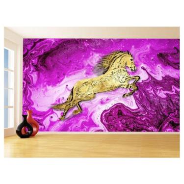 Imagem de Papel De Parede 3D Animais Pop Art Cavalo Cores 3,5M Pxa305 - Você Dec