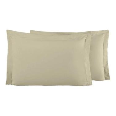 Imagem de Kit 10 Fronhas Algodão Percal 180 Fios Com 3 Abas Hotelaria Pousada - 