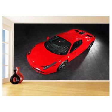 Imagem de Papel De Parede 3D Carro Ferrari Vermelha Sport 3,5M Car100 - Você Dec