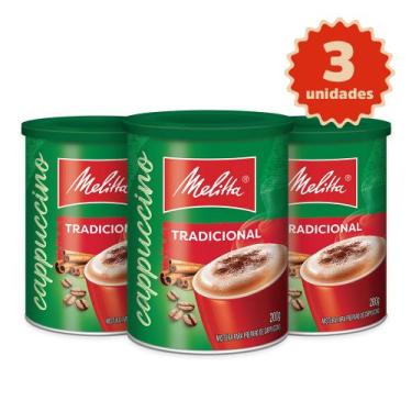 Imagem de Kit 3 Cappuccinos Melitta Tradicional 200g