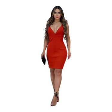 Imagem de Vestido Bandagem com Bojo - Decreto Fashion, Laranja, P