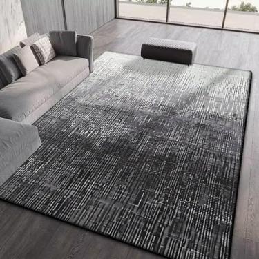 Imagem de Tapete de sala de estar com listras abstratas, fácil de limpar, decoração para casa, quarto, sala de estar, dobrável, macio (personalizado, entre em contato conosco/CX027-lint-free-4)