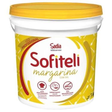 Imagem de Margarina com Sal 75 de Lidípio Sofiteli Balde 3kg Caixa com 6 - brf