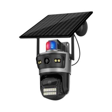 Imagem de Câmera CCTV Externa Solar 8MP 4K WiFi Lente Dupla 247 Gravação HongGlo
