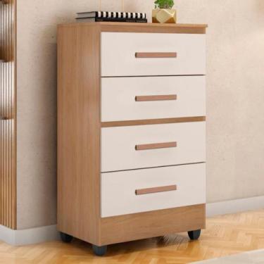 Imagem de Cômoda 4 Gavetas Toulouse Nature Off White - CASA H