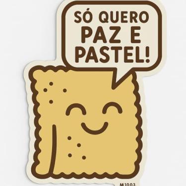 Imagem de Adesivo Notebook 'Só Quero Paz e Pastel!'