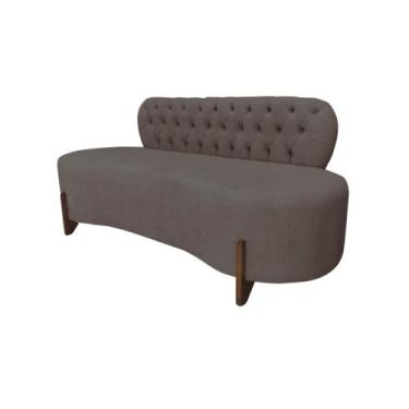 Imagem de Sofá 2 Lugares Orgânico Curvo Tókio 150cm Suede Capuccino - Mazzero De