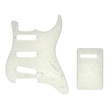 Imagem de Dopro 11 Hole Strat SSS Pickguard ST placa traseira Trem capa serve para para-choque EUA/Mexicano Strat envelhecido Pearl