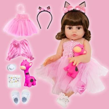 Imagem de Bebê Boneca Reborn Bailarina Realista Silicone Menina Pode dar Banho -